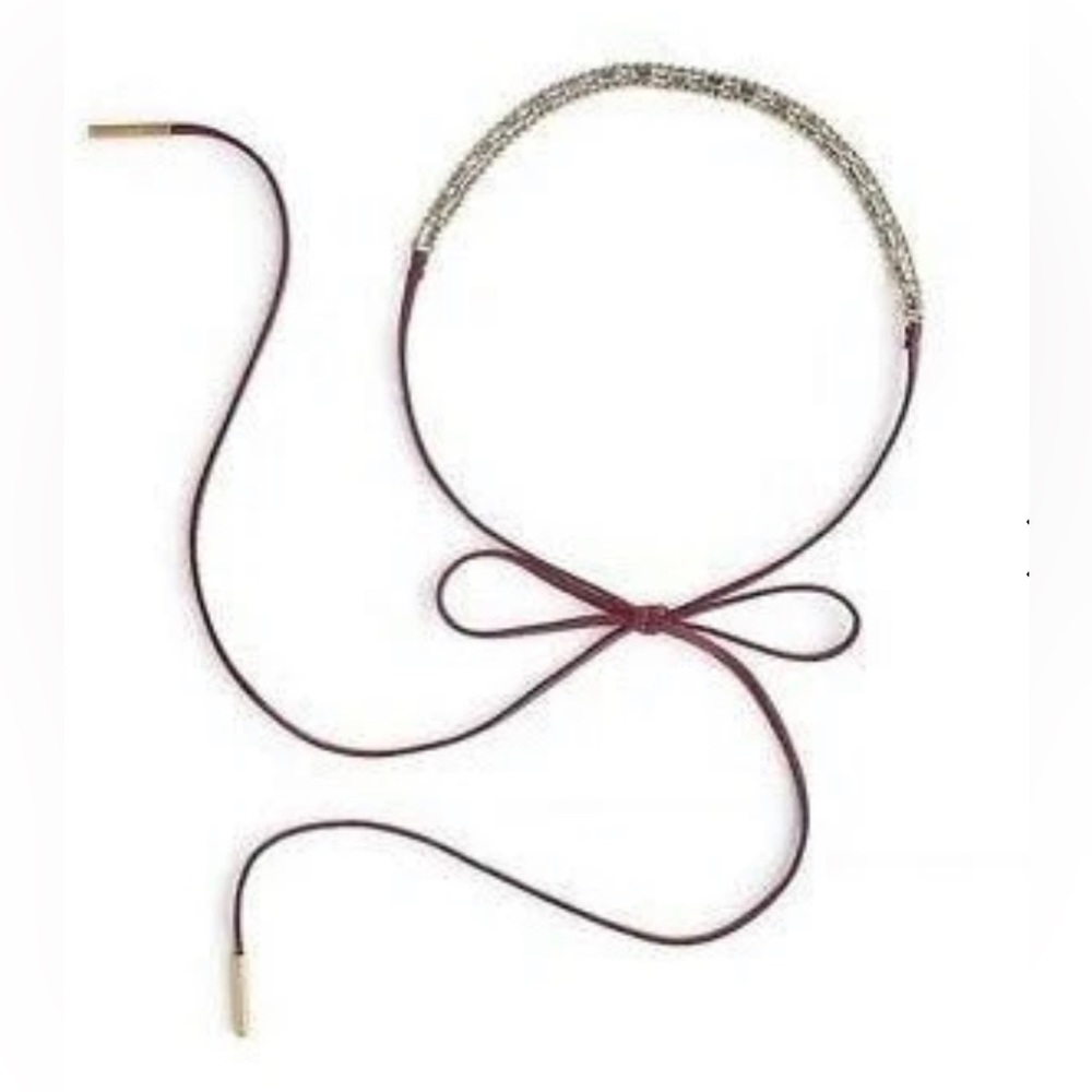 Chloe + Isabel x Jen Atkin Suede Baguette Headwrap Choker